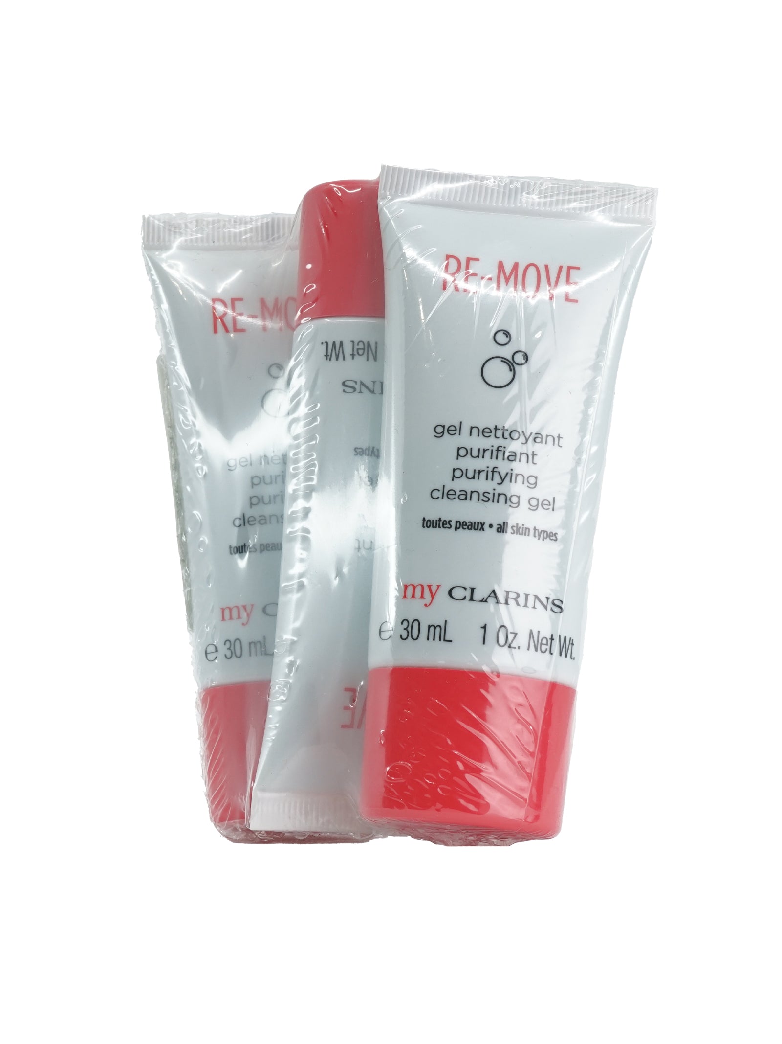 Clarins Re Move Purifying Cleansing Gel 1 OZ Set of 3