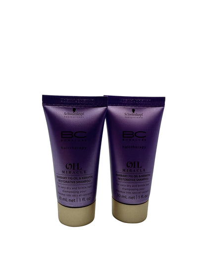 Schwarzkopf Bonacure Oil Miracle Restorative Shampoo 1 OZ Set of 2