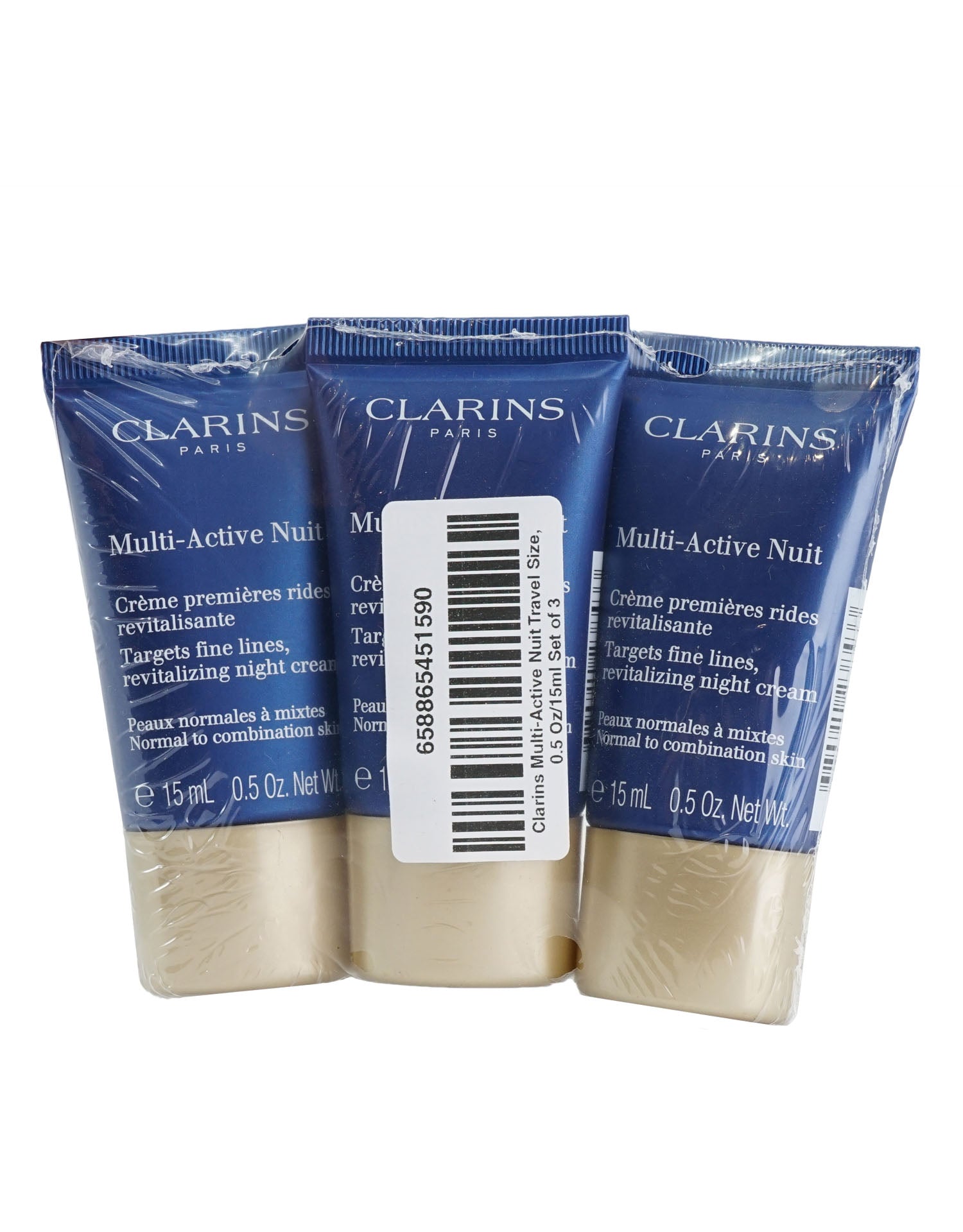 Clarins Multi Active Nuit All Skin Types 0.5 OZ Set of 3