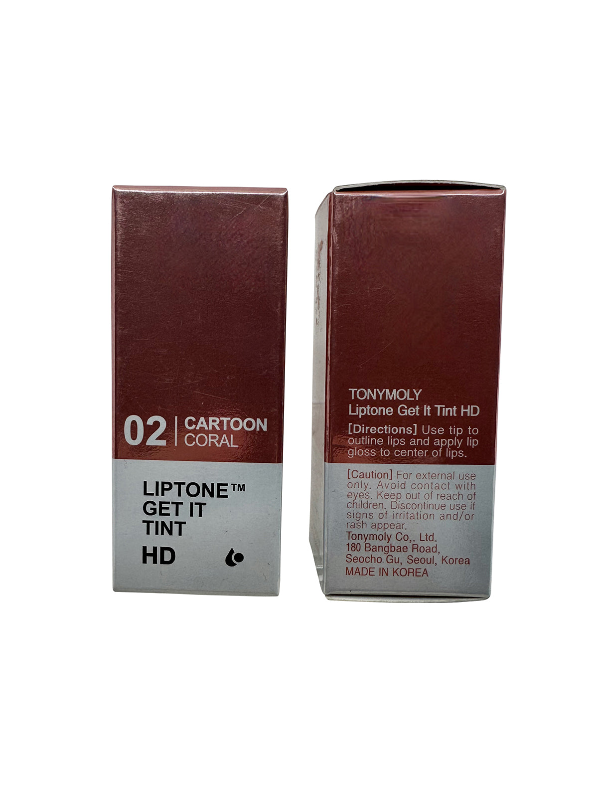 TonyMoly Liptone Get it Tint 02 Cartoon Coral 0.81 OZ Set of 2