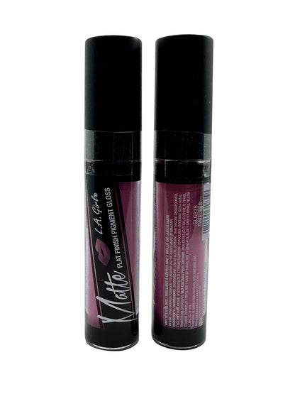 L.A. Girl Matte Flat Finish Pigment Gloss GLG835 Timeless 0.17 OZ Set of 2