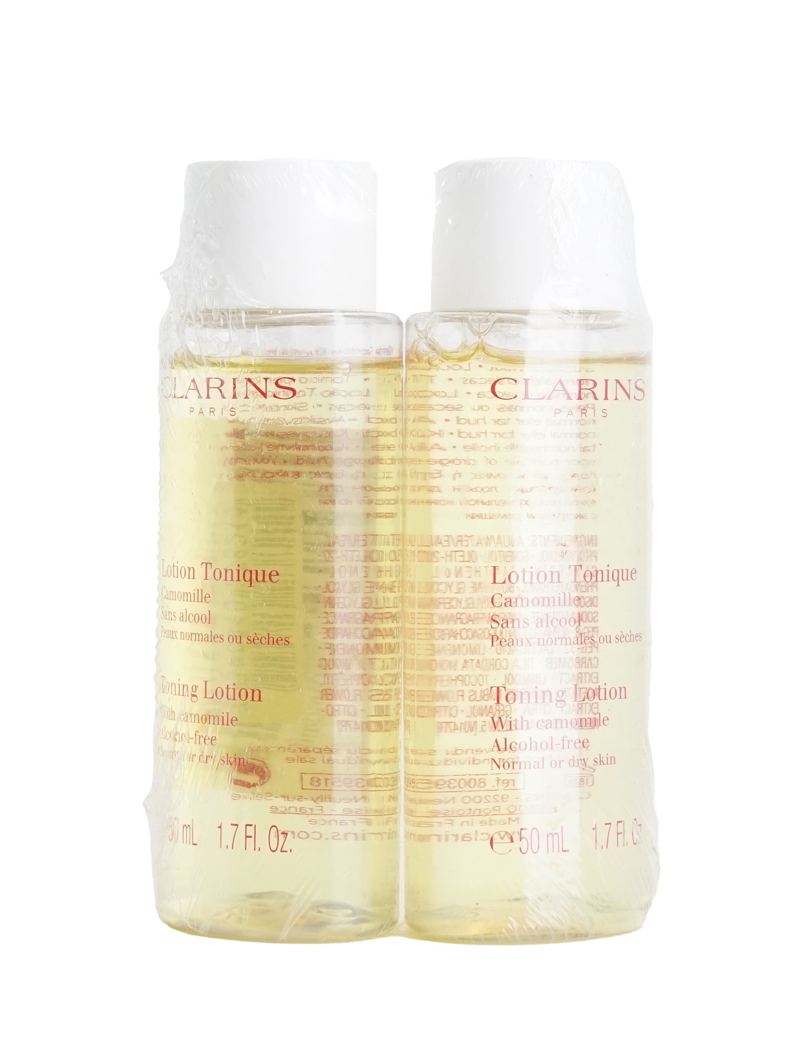 Clarins Toning Lotion with Chamomile Normal & Dry Skin 1.7 OZ Set of 2