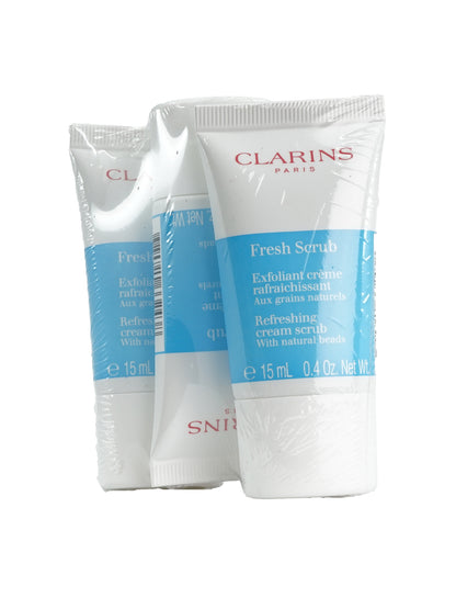 Clarins Fresh Scrub Refreshing Cream Scrub 0.4 OZ Set of 3