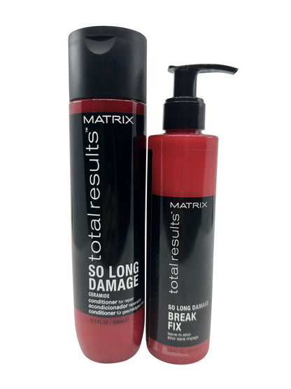 Matrix Total Results So Long Conditioner 10.1 OZ & Break Fix Leave In 6.8 OZ