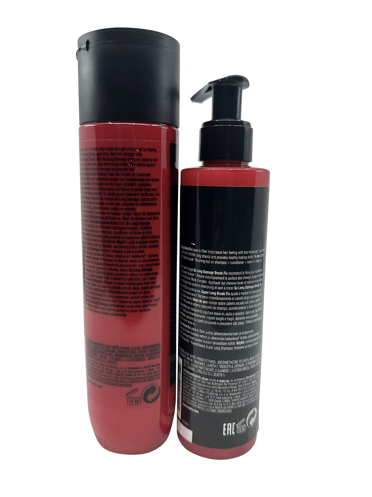 Matrix Total Results So Long Conditioner 10.1 OZ & Break Fix Leave In 6.8 OZ