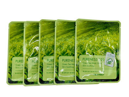 TonyMoly Pureness 100 Green Tea Skin Soothing Mask Sheet Set of 5