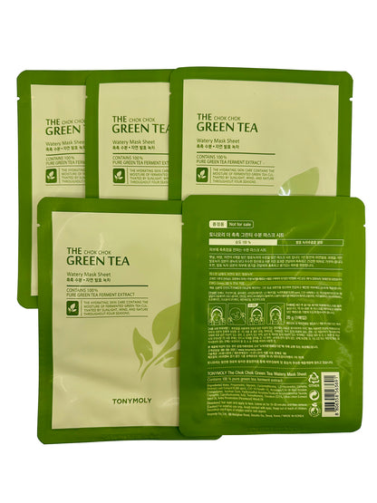 TonyMoly The Chok Chok Green Tea Watery Mask Sheet Set of 5