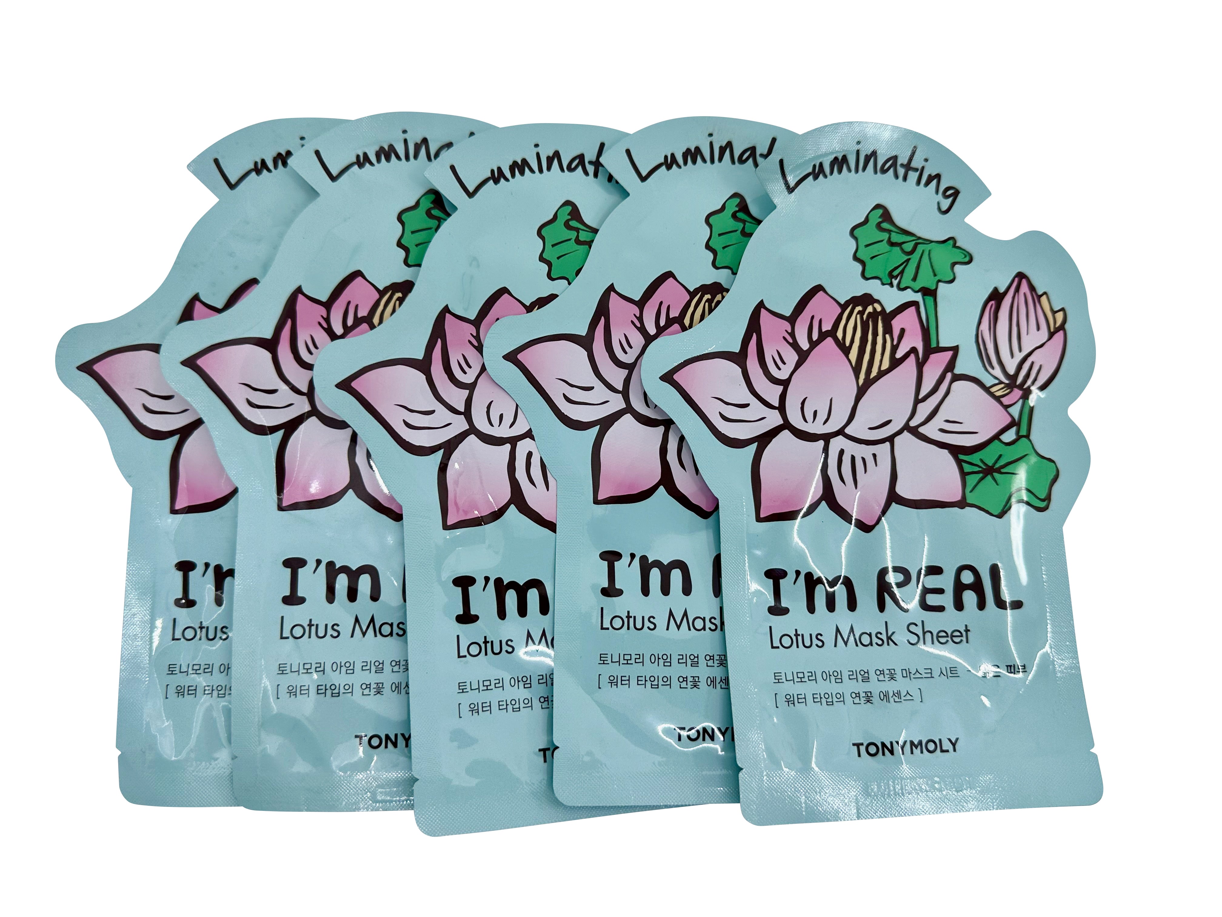 TonyMoly Lotus Luminating Mask Sheet Set of 5