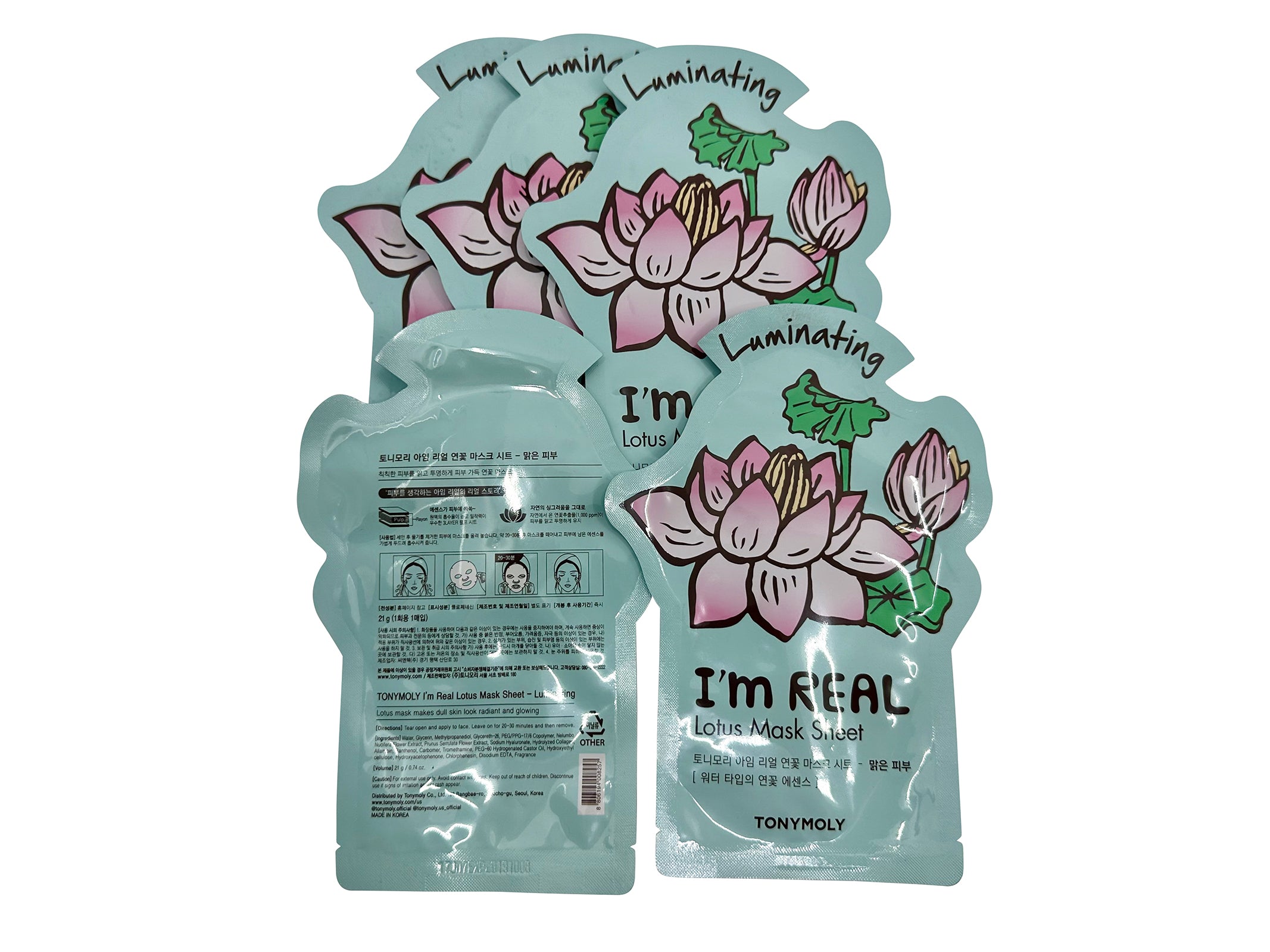 TonyMoly Lotus Luminating Mask Sheet Set of 5