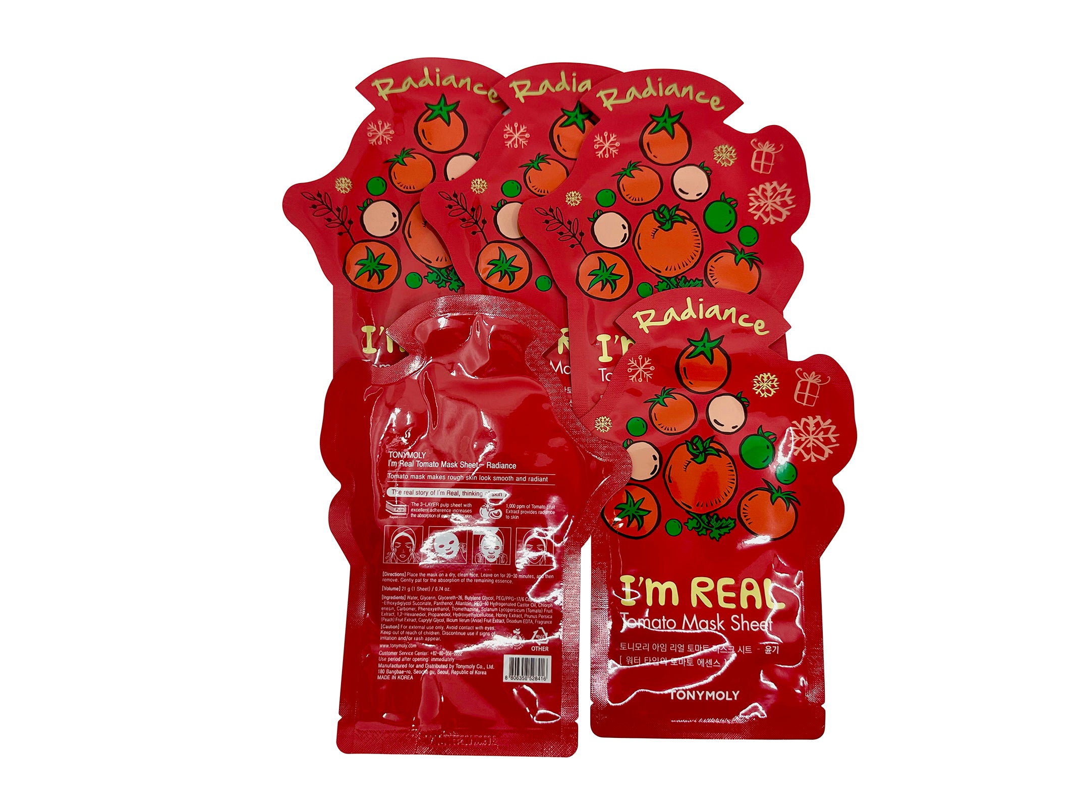 TonyMoly Tomato Radiance Mask Sheet Set of 5