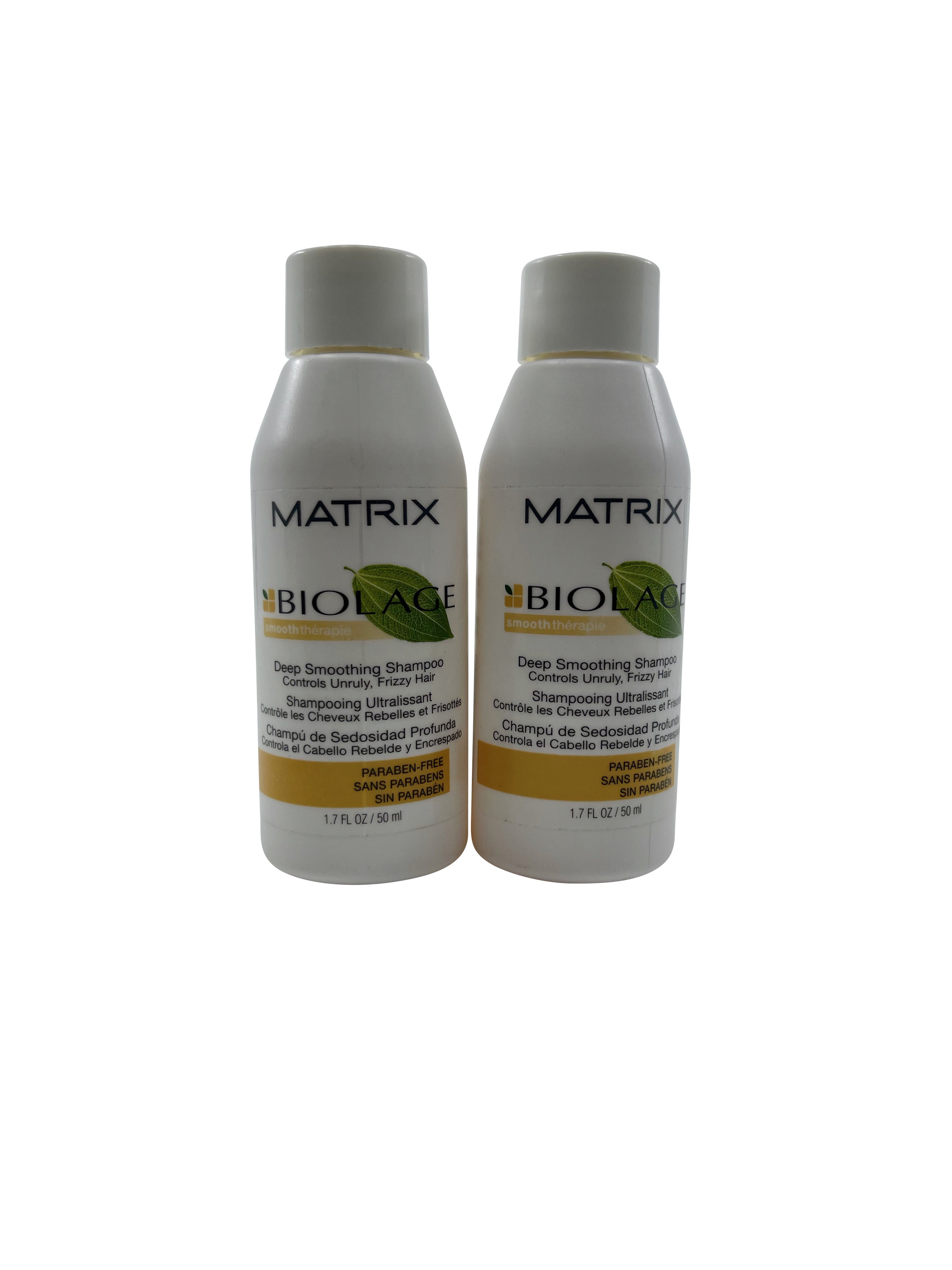 Matrix Biolage Deep Smoothing Shampoo Unruly & Frizzy Hair 1.7 OZ Set of 2