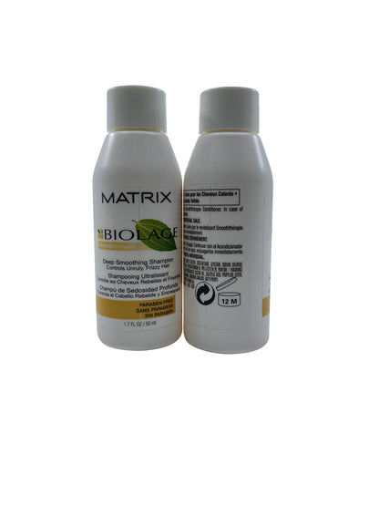 Matrix Biolage Deep Smoothing Shampoo Unruly & Frizzy Hair 1.7 OZ Set of 2