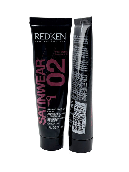 Redken Satinwear 02 Prepping Blow Dry Lotion 1 OZ Set of 2