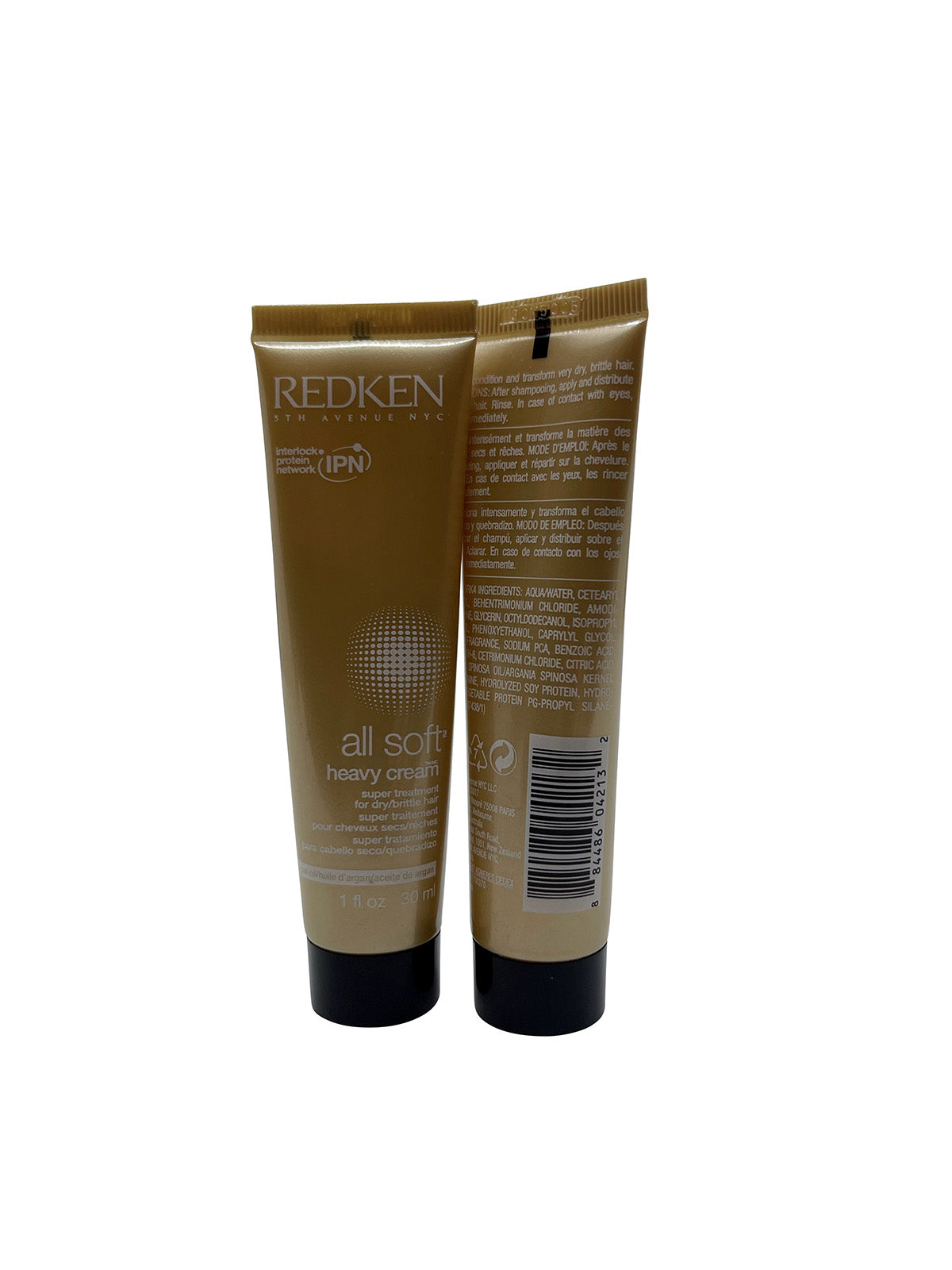 Redken All Soft Heavy Cream Treatment Mask Dry & Brittle Hair 1 OZ Set of 2