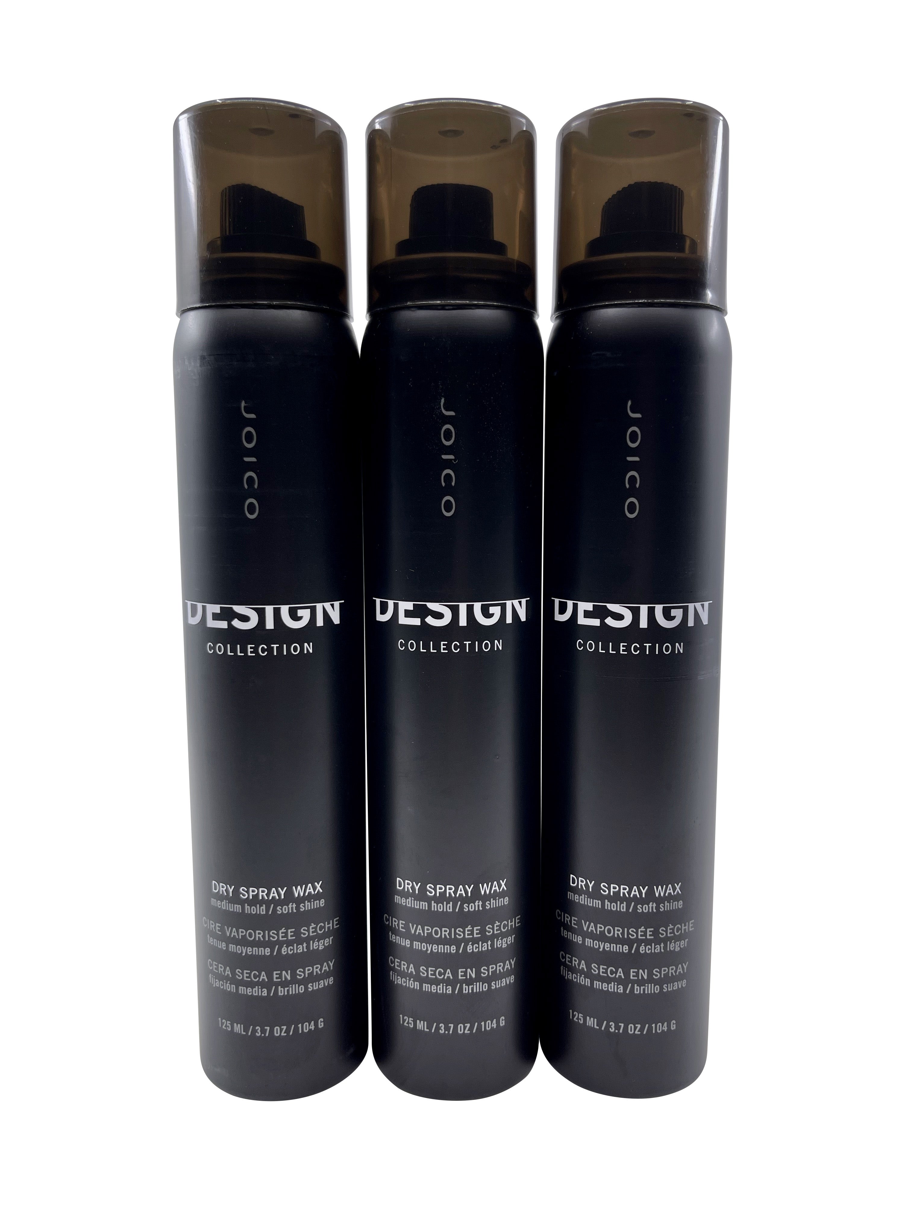 Joico Design Collection Dry Spray Wax Medium Hold Soft Shine 3.7 OZ Set of 3