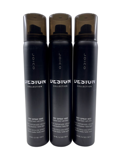 Joico Design Collection Dry Spray Wax Medium Hold Soft Shine 3.7 OZ Set of 3