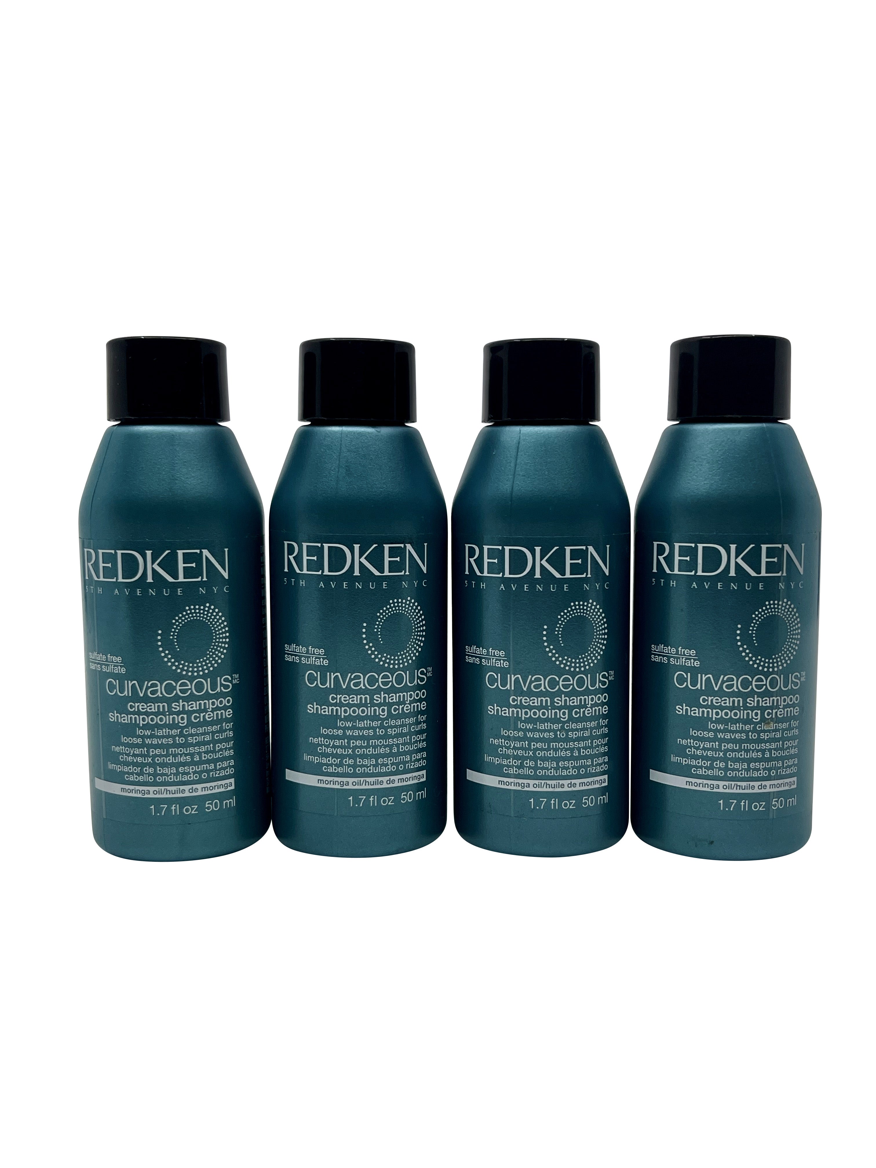 Redken Curvaceous Cream Shampoo Loose waves & Spirals 1.7 OZ Set of 4