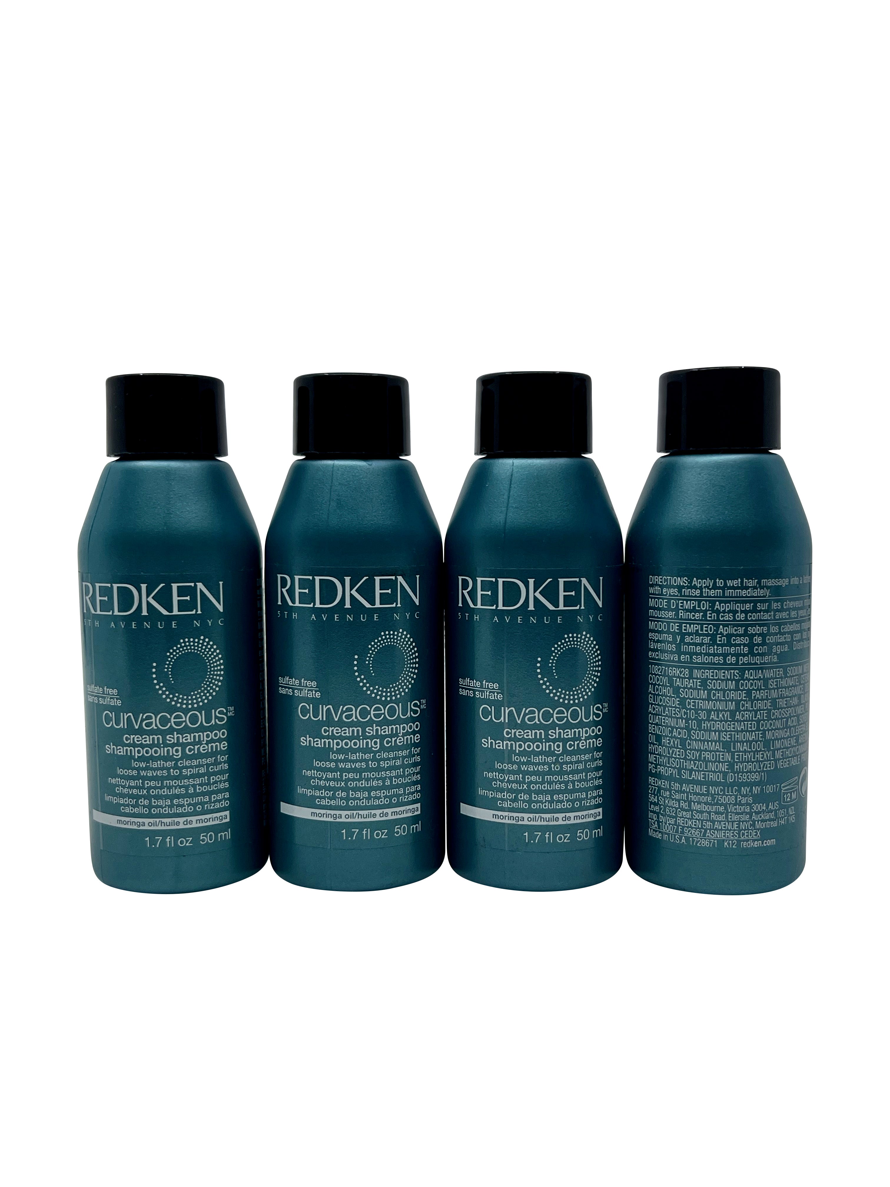 Redken Curvaceous Cream Shampoo Loose waves & Spirals 1.7 OZ Set of 4