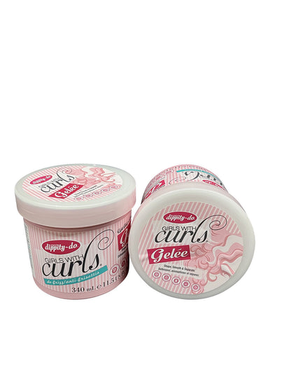 Dippity Do Girls with Curls Anti Frizz Gelee 11.4 OZ Pack of 2