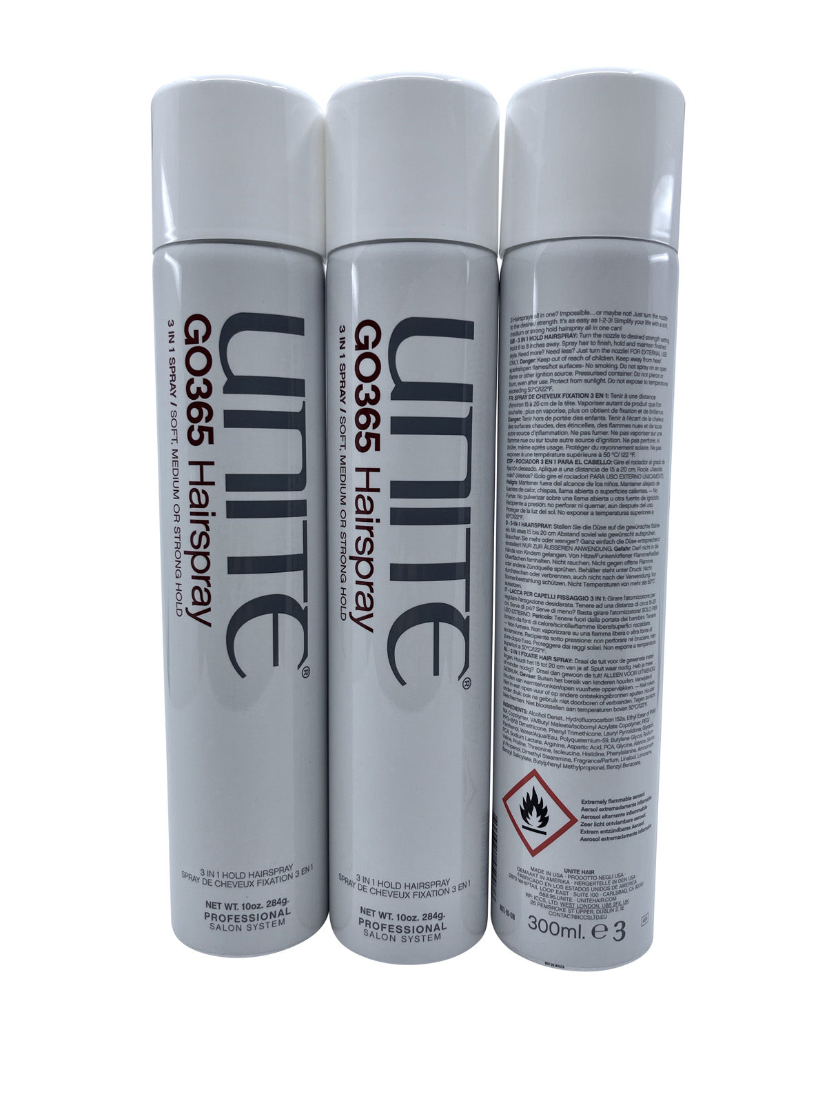 Unite GO365 Hairspray 10 OZ Set of 3