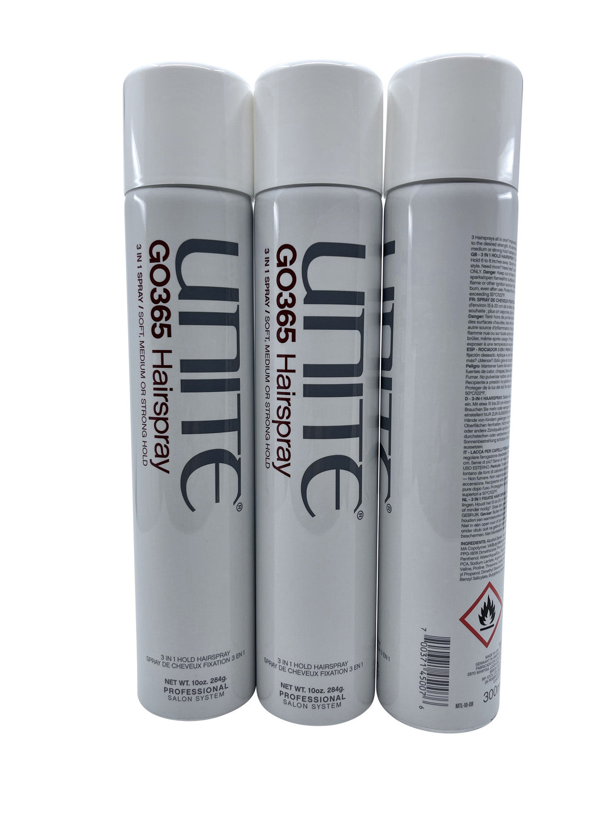 Unite GO365 Hairspray 10 OZ Set of 3