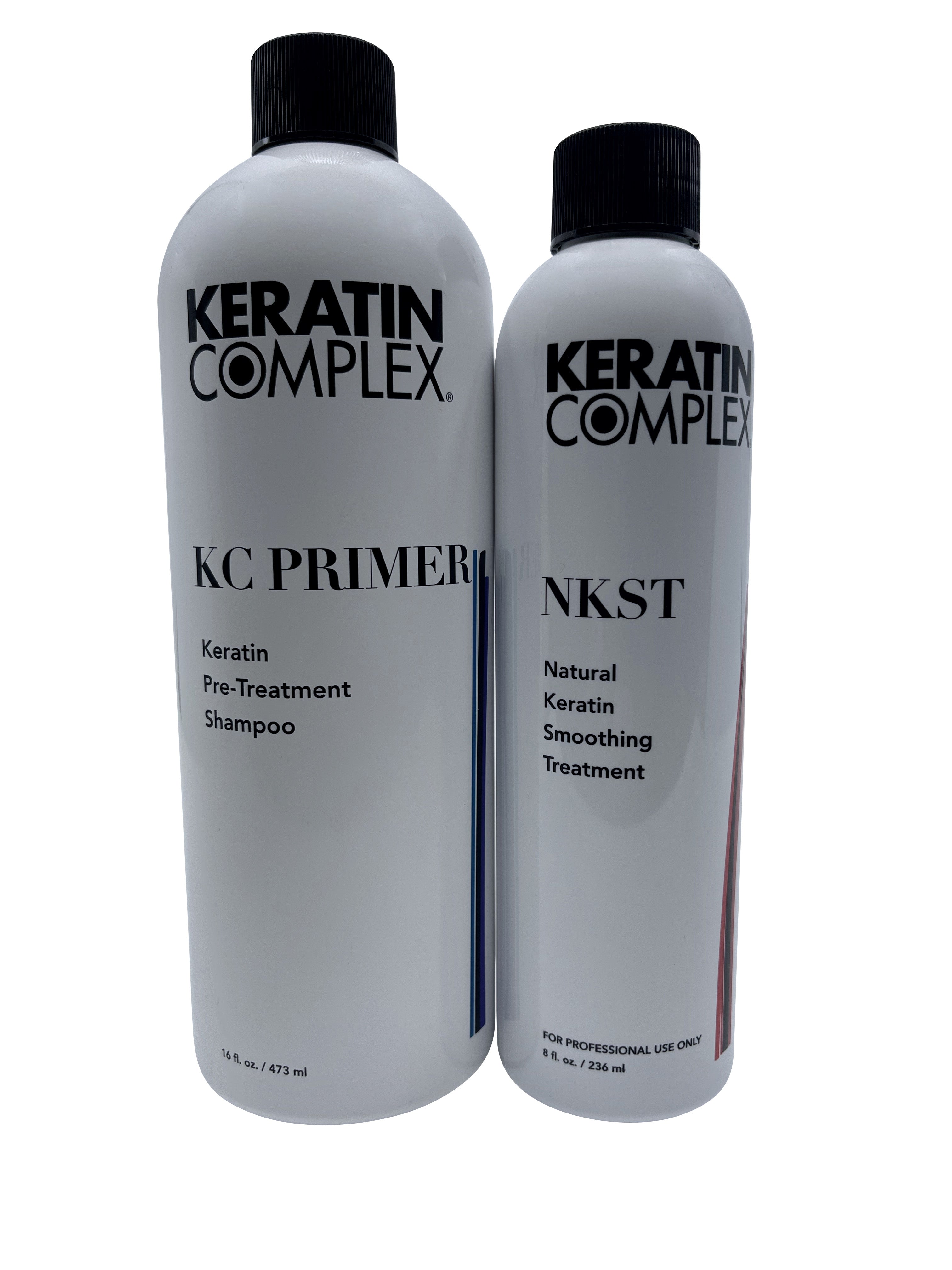 Keratin Complex KC Primer 16 OZ & NKST Natural Keratin Smoothing Treatment 8 OZ