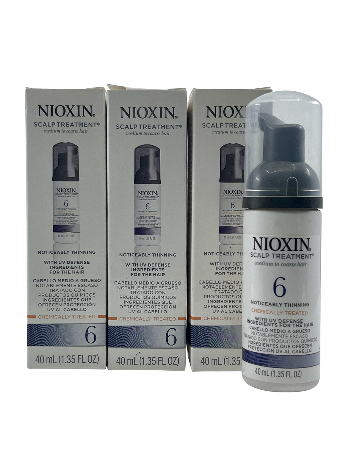 Nioxin Scalp Treatment 6 Chemically Treated Hair 1.35 OZ Set of 3