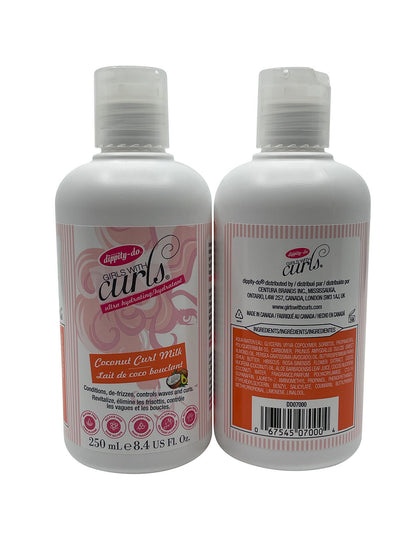 Dippity Do Girls with Curls Coconut Curl Milk 8.4 OZ Pack of 2