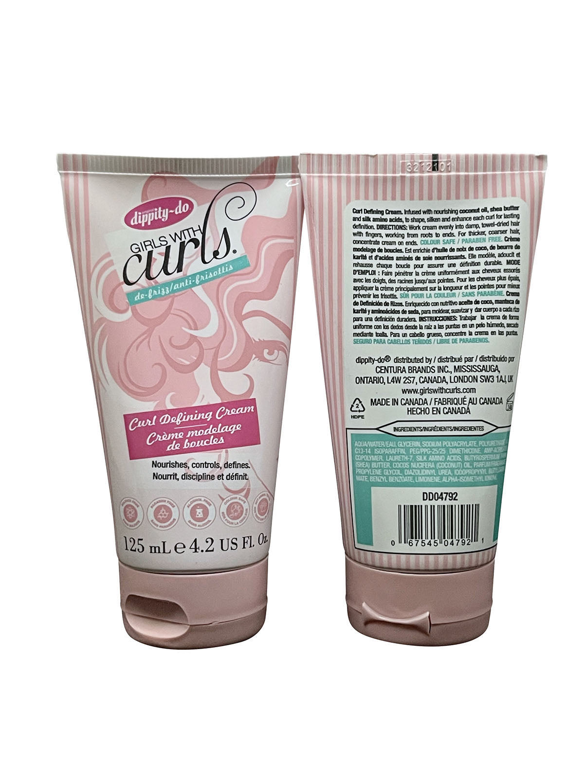 Dippity Do Girls with Curls Curl Defining Cream 4.2 OZ Pack of 2