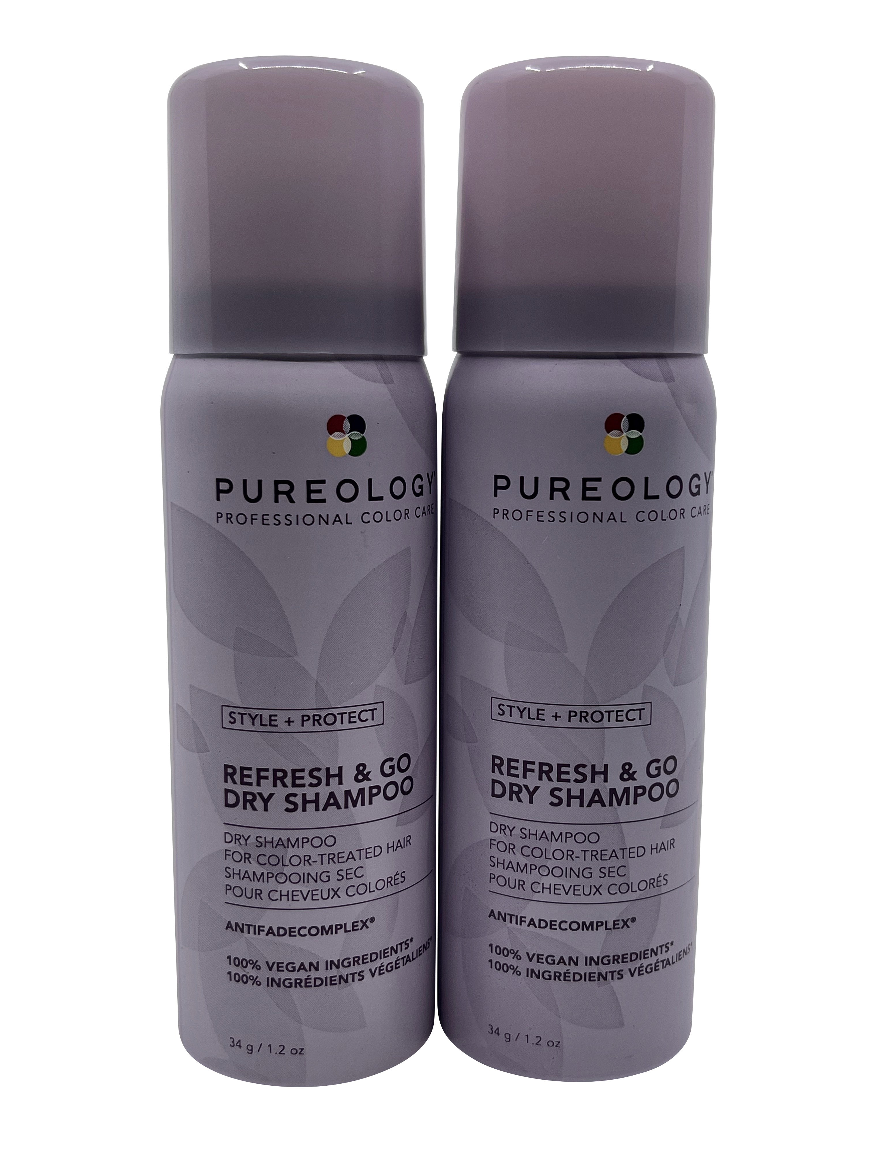 Pureology Refresh & Go Dry Shampoo Color Treated Hair 1.2 OZ Set of 2