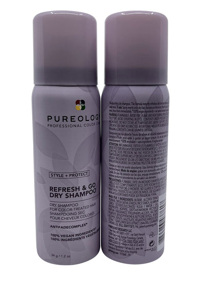 Pureology Refresh & Go Dry Shampoo Color Treated Hair 1.2 OZ Set of 2