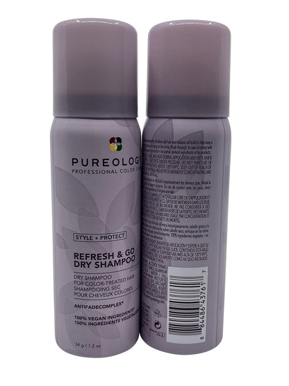 Pureology Refresh & Go Dry Shampoo Color Treated Hair 1.2 OZ Set of 2