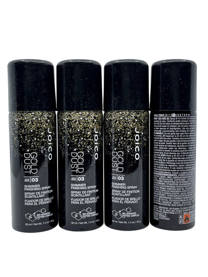 Joico Gold Dust Shimmer Finishing Spray Hold level 3 1.4 OZ Set of 4