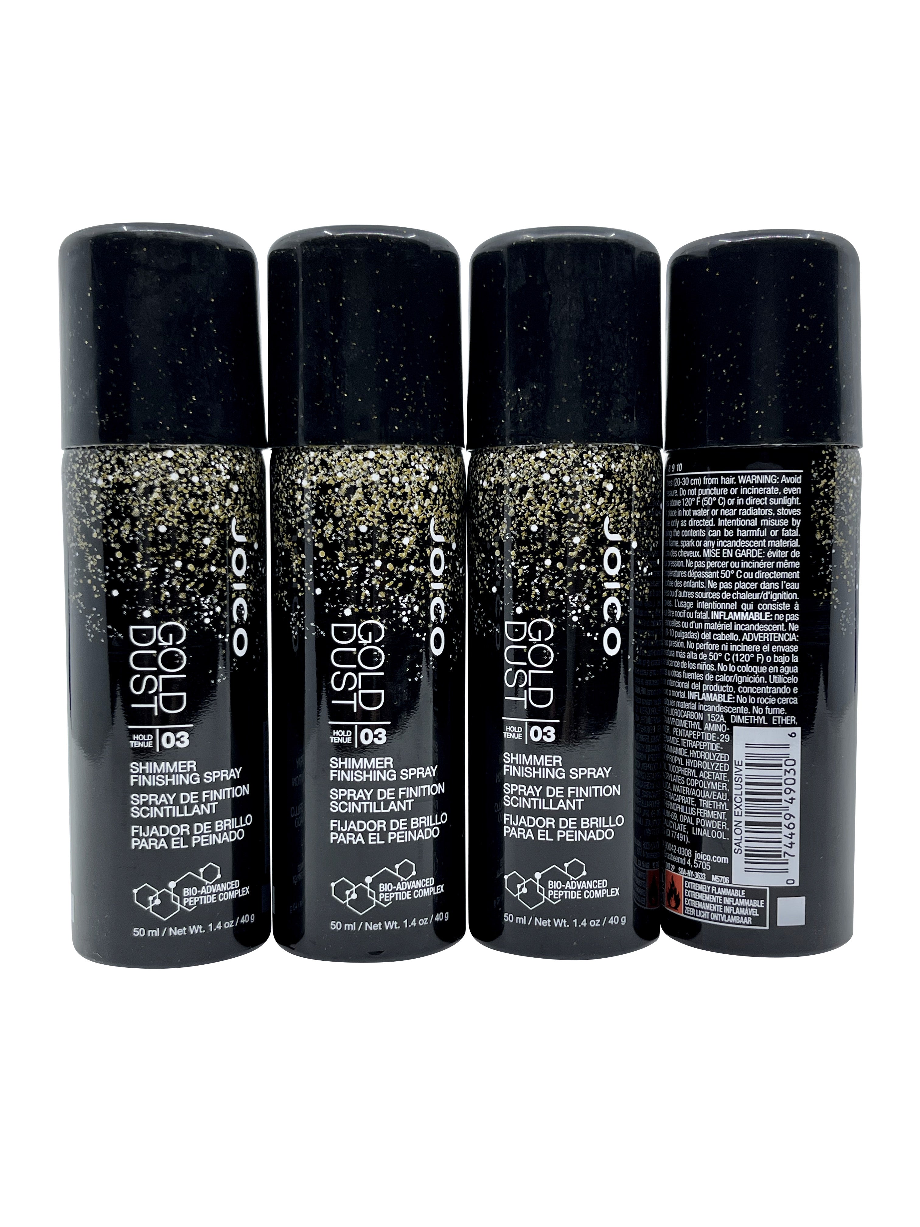 Joico Gold Dust Shimmer Finishing Spray Hold level 3 1.4 OZ Set of 4