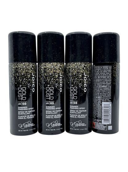 Joico Gold Dust Shimmer Finishing Spray Hold level 3 1.4 OZ Set of 4