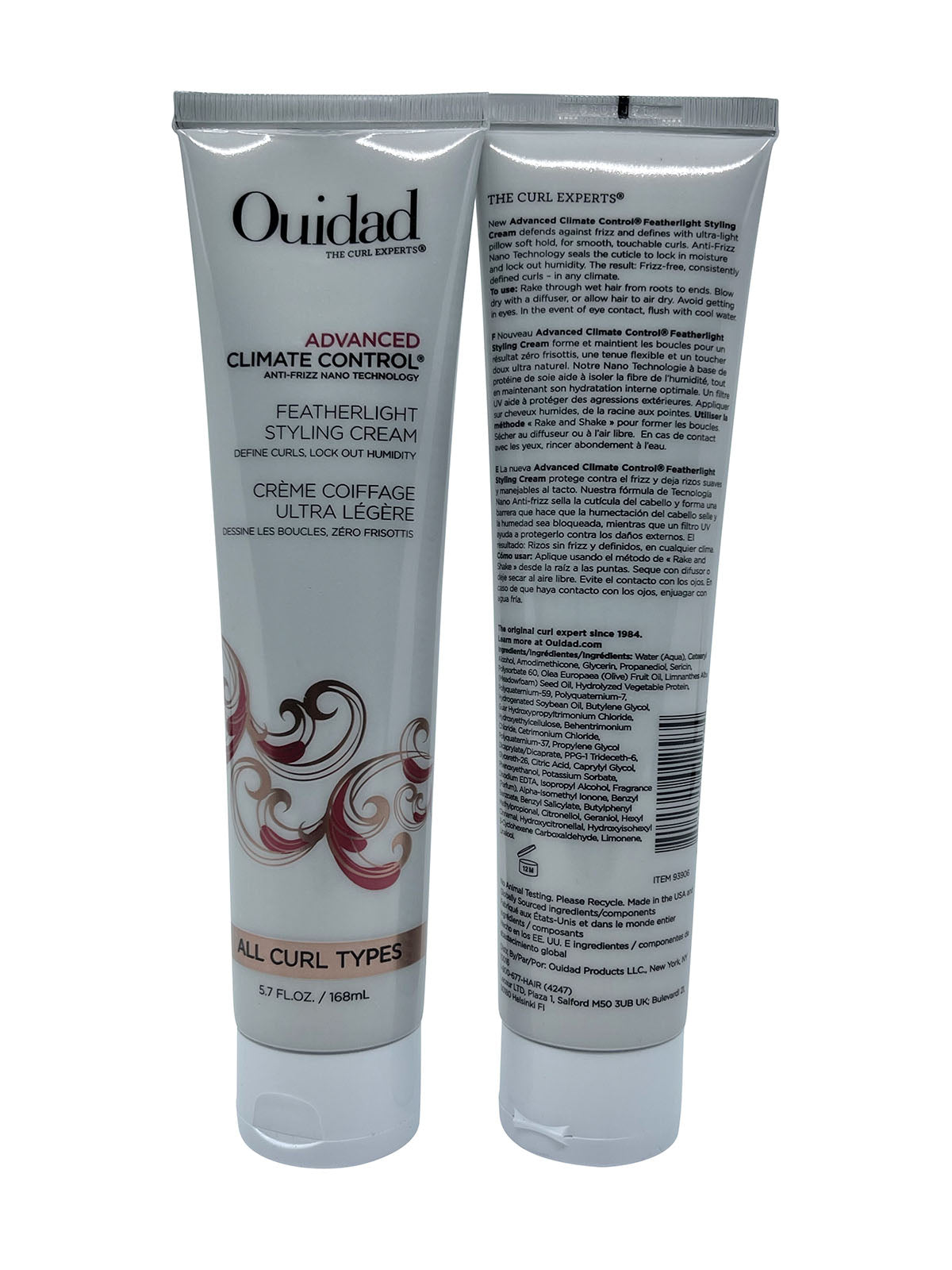 Ouidad Advanced Climate Control Featherlight Styling Cream 5.7 OZ Pack of 2