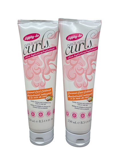 Dippity Do Girls with Curls Coconut Curl Cowash 8.5 OZ Pack of 2