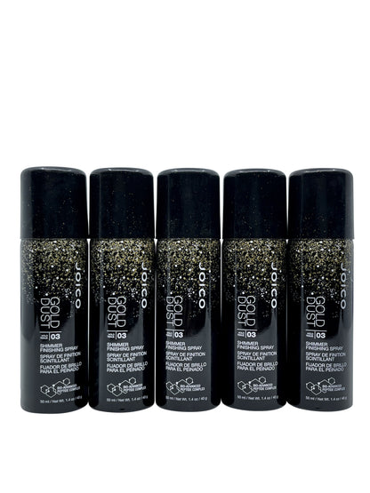 Joico Gold Dust Shimmer Finishing Spray Hold level 3 1.4 OZ Set of 5