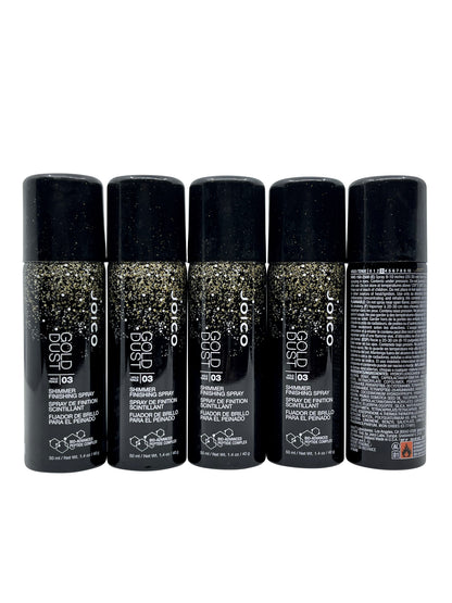 Joico Gold Dust Shimmer Finishing Spray Hold level 3 1.4 OZ Set of 5