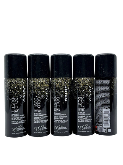 Joico Gold Dust Shimmer Finishing Spray Hold level 3 1.4 OZ Set of 5