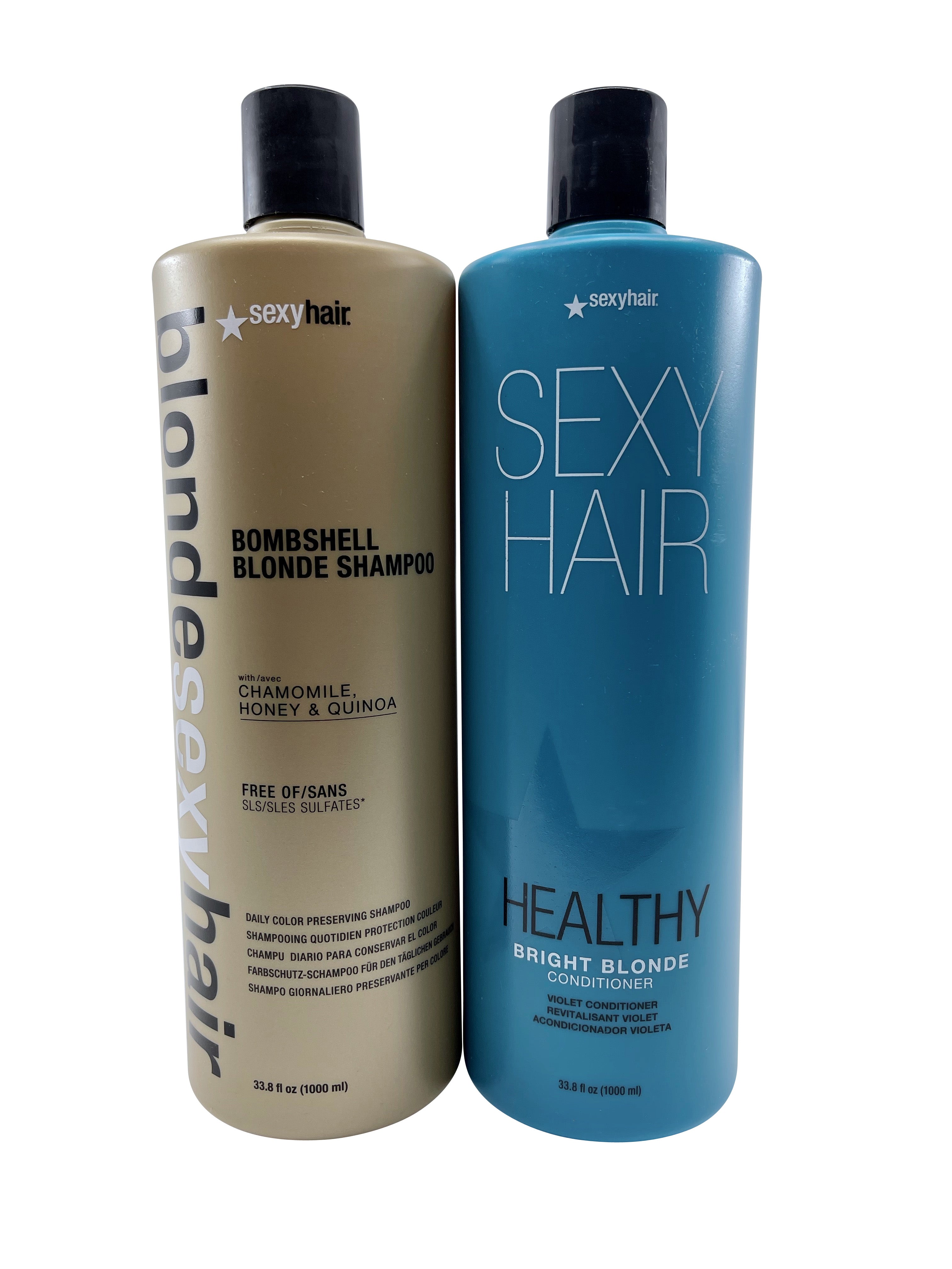 Sexy Hair Blondeshell Blonde Shampoo & Healthy Bright Blonde Conditioner 33.8 OZ