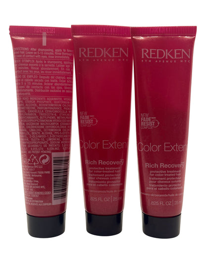 Redken Rich Recovery Protective Treatment Color Treated Hair 0.83 OZ Set of 3