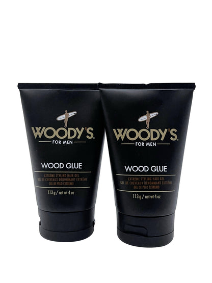 Woody's for Men Wood Glue Extreme Styling Hair Gel 4 OZ Set of 2