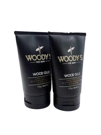 Woody's for Men Wood Glue Extreme Styling Hair Gel 4 OZ Set of 2