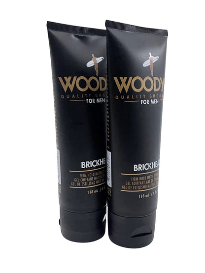 Woody's for Men Brickhead Firm Hold Styling Gel 4 OZ Set of 2