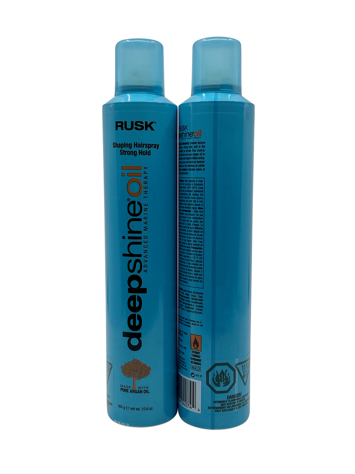 Rusk Deep Shine Oil Shaping Hair Spray Strong Hold 10.6 OZ Set of 2