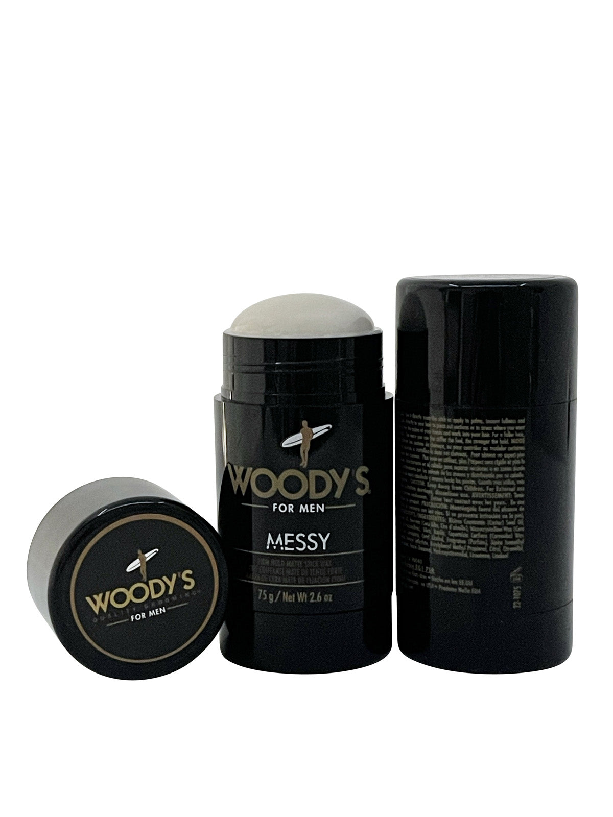 Woody's for Men Messy Firm Hold Matte Styling Wax 2.6 OZ Set of 2