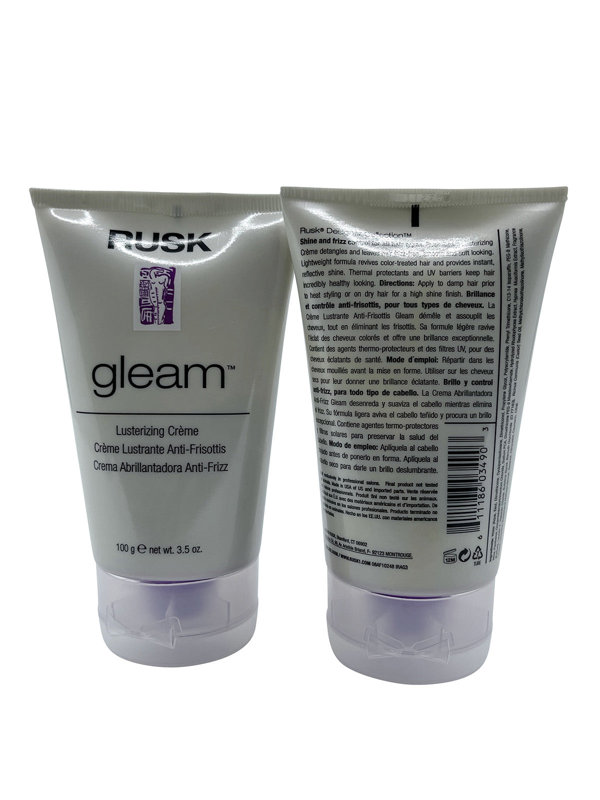 Rusk Gleam Lusterizing Creme 3.5 OZ Set of  2