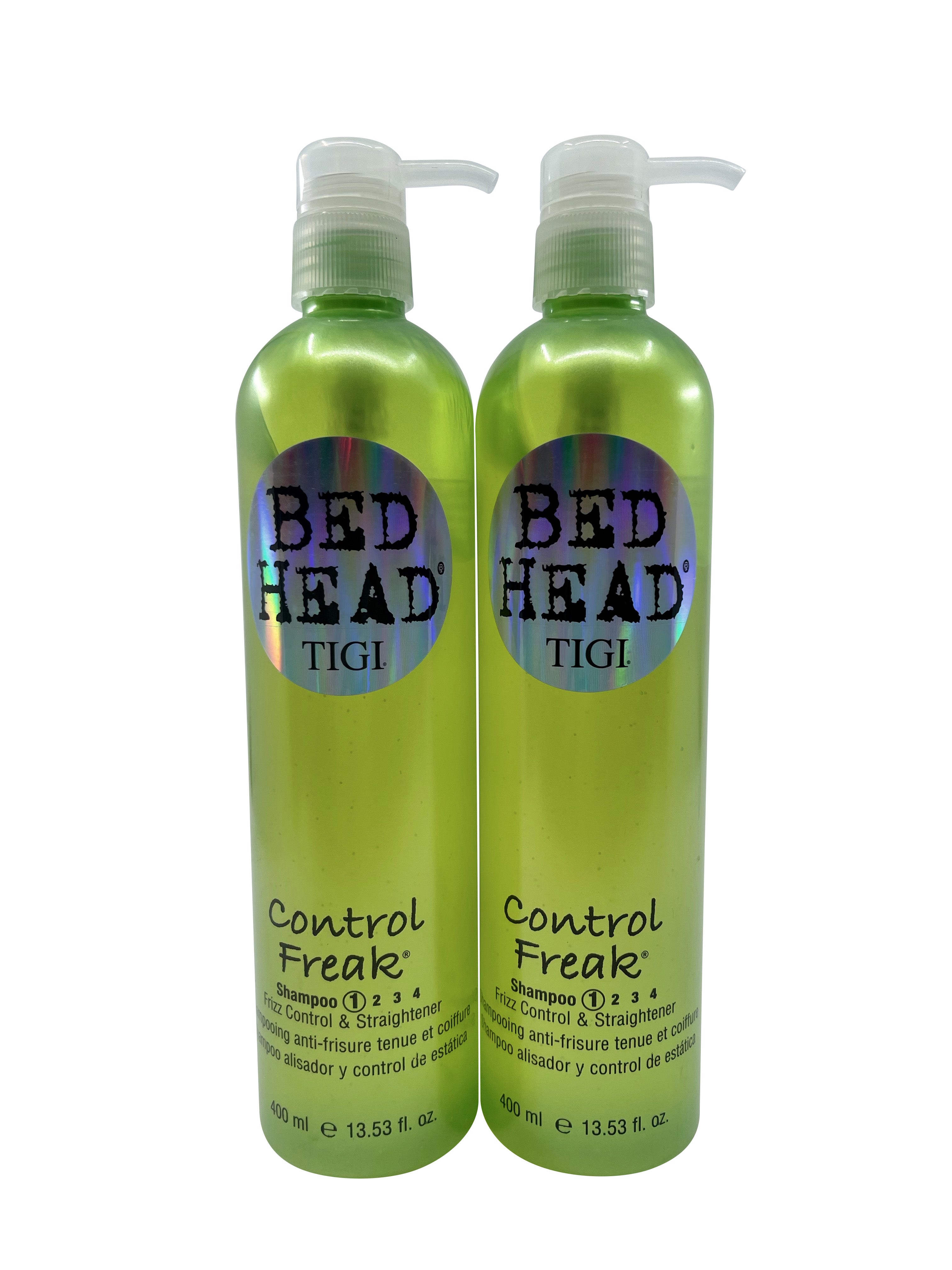 TIGI Bed Head Control Freak Shampoo Frizz Control Straightener 13.53 OZ Set of 2