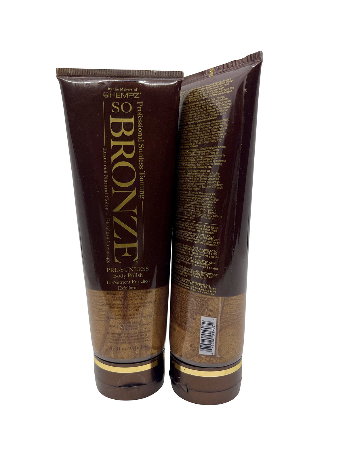 Hempz So Bronze Pre Sunless Body Polish 8.5 OZ Set of 2